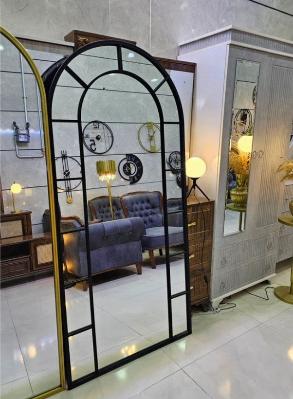 قاب ایینه مدرن فلزی قدی مشبک E103