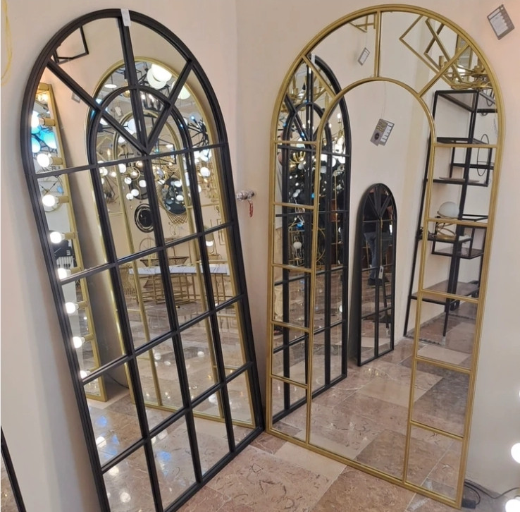 قاب ایینه مدرن فلزی قدی مشبک E103
