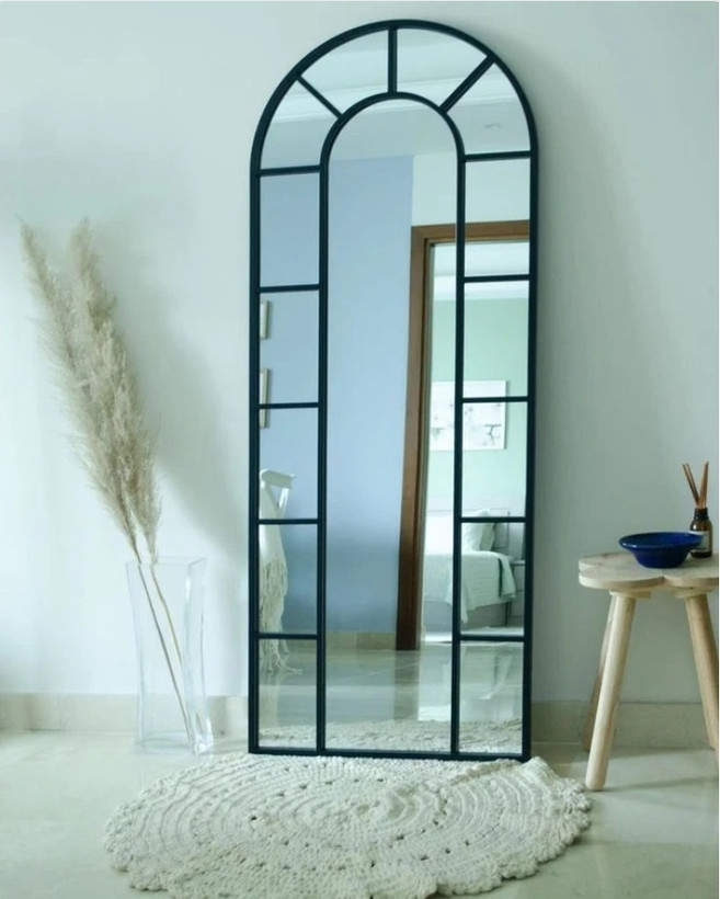 قاب ایینه مدرن فلزی قدی مشبک E103