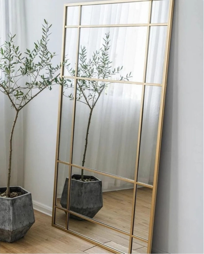 ایینه مدرن فلزی قدی مشبک E108