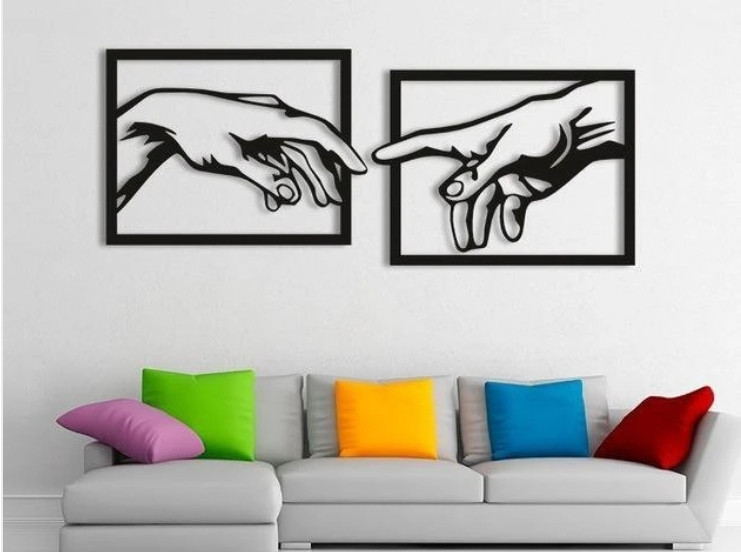 تابلوفلزی مدرن لیزری مینیمال دیواری T211