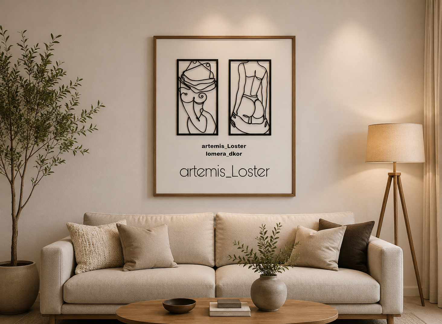 تابلو لیزری دیواری  مدرن t105