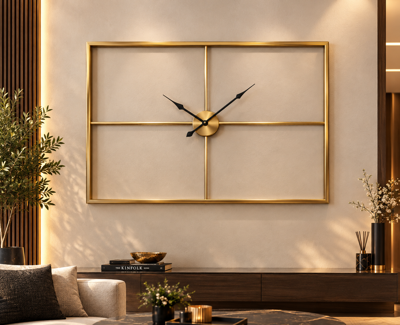 ساعت دیواری مدرن طراحی مینیمال فلزی H110